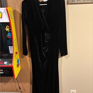 Elegant Black Velvet Dress